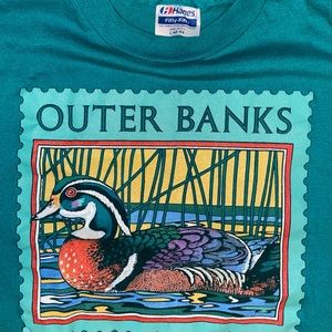 vintage 1987 outer banks duck tee